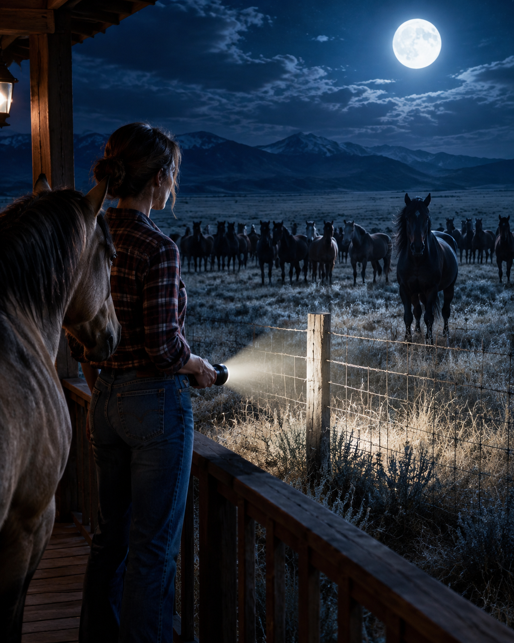She Rescued a Dying Horse—Then 20 Wild Horses Appeared at Her Fence Before Dawn