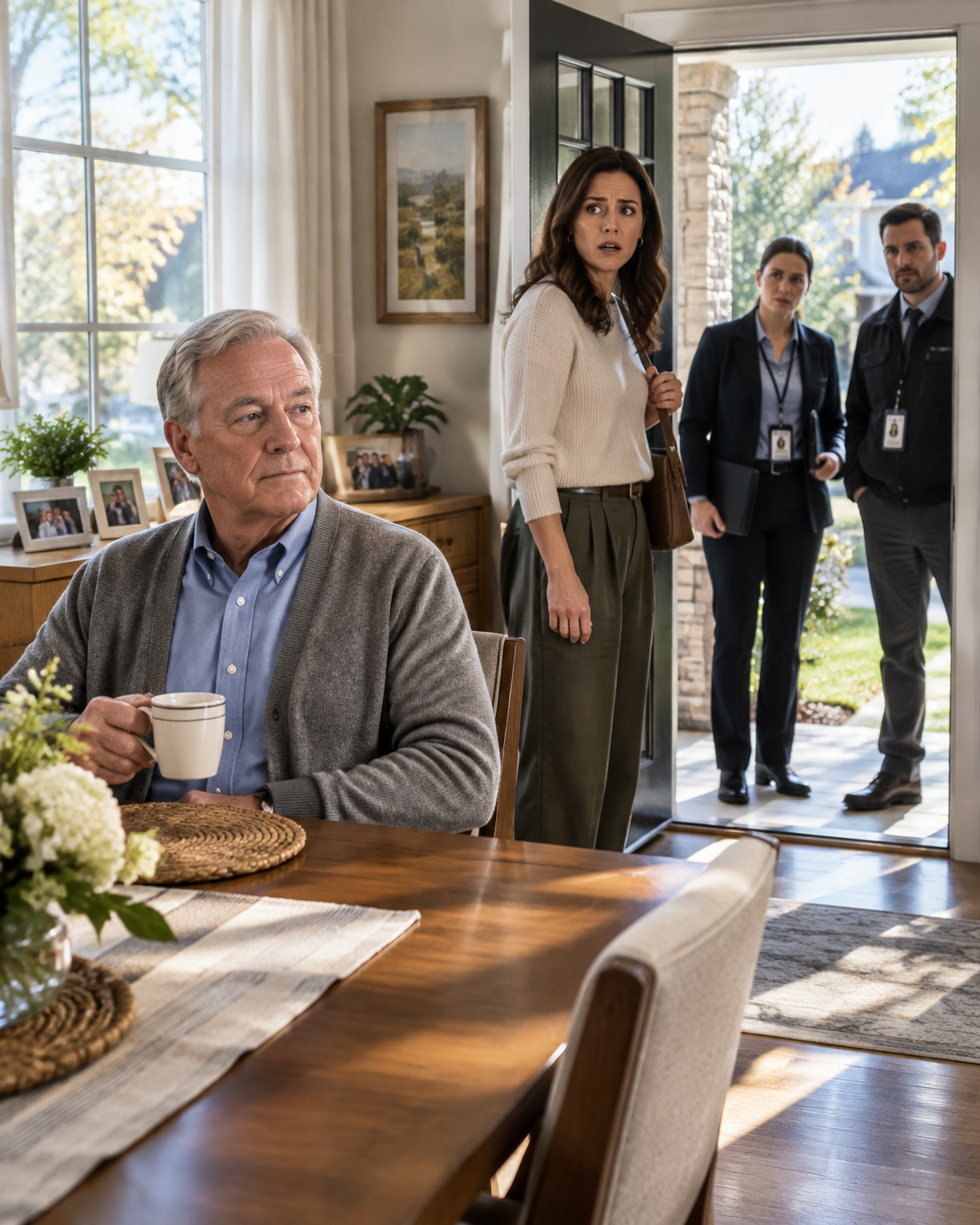 “The missing bonds are hidden in his desk!” My daughter-in-law told investigators, certain I’d already left town. But when she opened the front door…