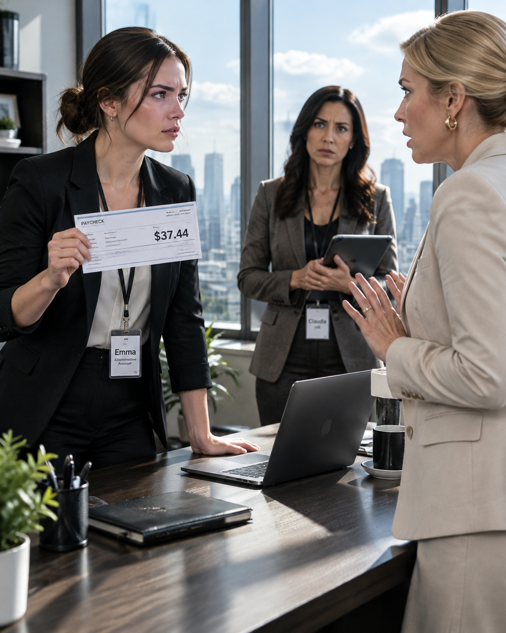 My Boss Smirked When I Resigned After Three Years of Doing Work She Took Credit For. Then I Placed My $37.44 Final Paycheck on Her Desk—and When She Saw the Executive Fee She’d Authorized, She Called Corporate HR Instead of the Man Standing Beside Her.